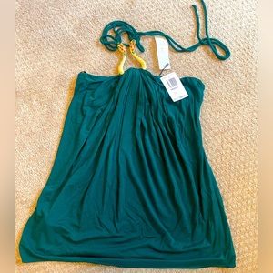 Sky emerald green halter top